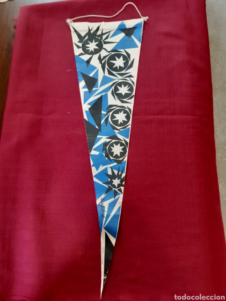 Bandierine di collezione: Banderin tela RUGBY a&ntilde;os 60. Medidas 18,5 x 64 x 64 cm