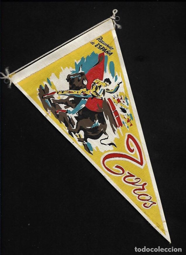 Bandierine di collezione: ANTIGUO BANDERIN DE TELA - RECUERDO DE ESPA&Ntilde;A - TOROS