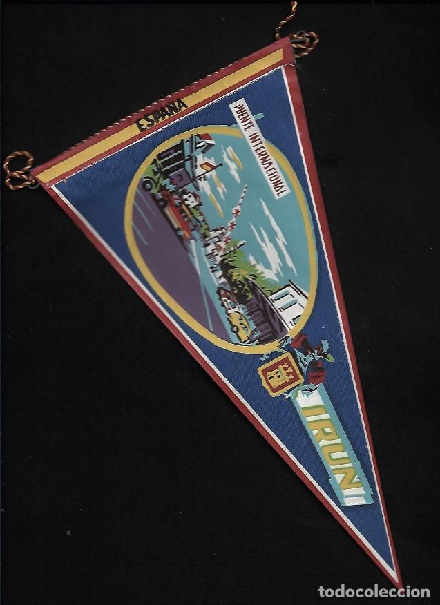 Bandierine di collezione: ANTIGUO BANDERIN DE TELA - IRUN - PUENTE INTERNACIONAL
