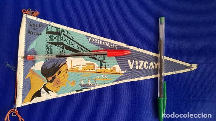 Galhardetes de cole&ccedil;&atilde;o: banderin vintage puente colgante vizcaya portugalete getxo ria bilbao nervion guecho vasco euskadi