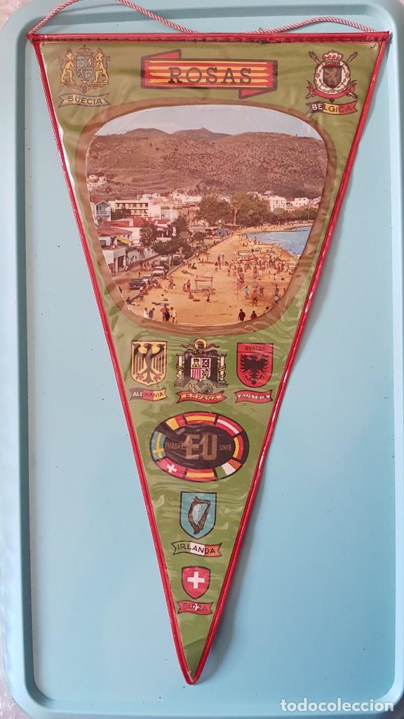 Galhardetes de cole&ccedil;&atilde;o: BANDER&Iacute;N. ROSAS. CATALU&Ntilde;A. ESCUDOS DE PA&Iacute;SES DE EUROPA. PLASTIFICADO.