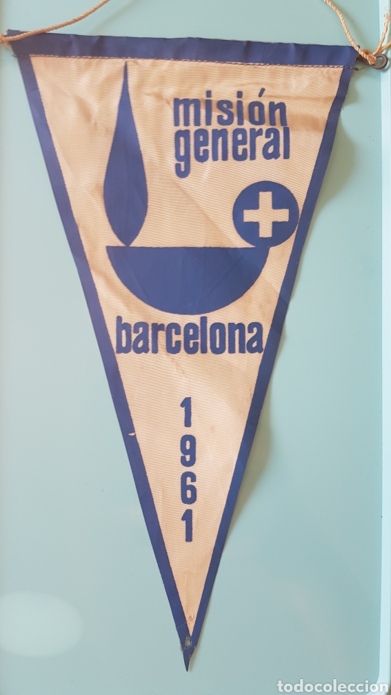 Galhardetes de cole&ccedil;&atilde;o: Bander&iacute;n MISI&Oacute;N GENERAL BARCELONA 1961.
