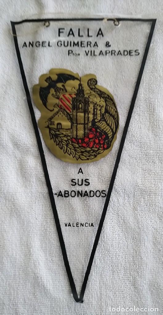 Sammlung von Wimpeln: BANDERIN. FALLA ANGEL GUIMER&Aacute;. VALENCIA. PLASTICO TRANSPARENTE. A&Ntilde;OS 60. MUY BUEN ESTADO