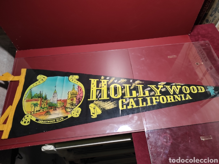 Galhardetes de cole&ccedil;&atilde;o: Bander&iacute;n antiguo HOLLYWOOD CALIFORNIA