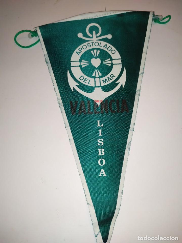 Galhardetes de cole&ccedil;&atilde;o: ANTIGUO BANDER&Iacute;N TUR&Iacute;STICO SOUVENIR APOSTOLADO DEL MAR VALENCIA LISBOA