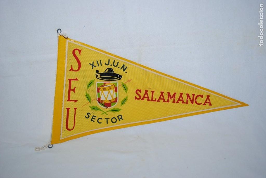 Fanions de collection: BANDERIN S E U , XII J.U.N. SECTOR SALAMANCA ,