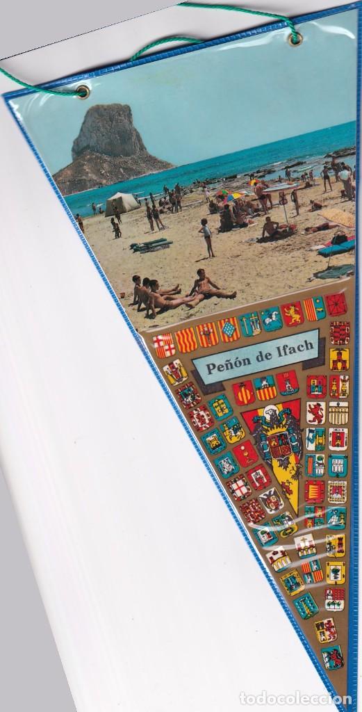 Fanions de collection: Bander&iacute;n Pe&ntilde;&oacute;n de Ifach escudo &eacute;poca de Franco.