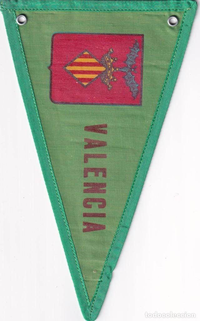 Fanions de collection: Bander&iacute;n en tela Recuerdo de Espa&ntilde;a Valencia unos 20 cm