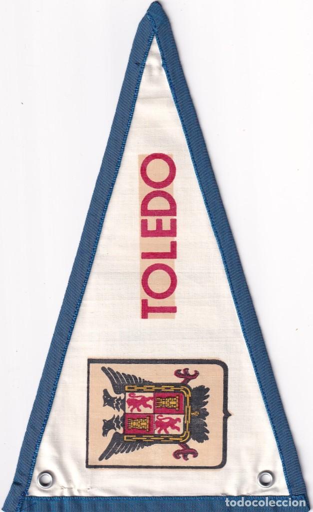 Fanions de collection: Bander&iacute;n en tela Recuerdo de Espa&ntilde;a Toledo unos 20 cm