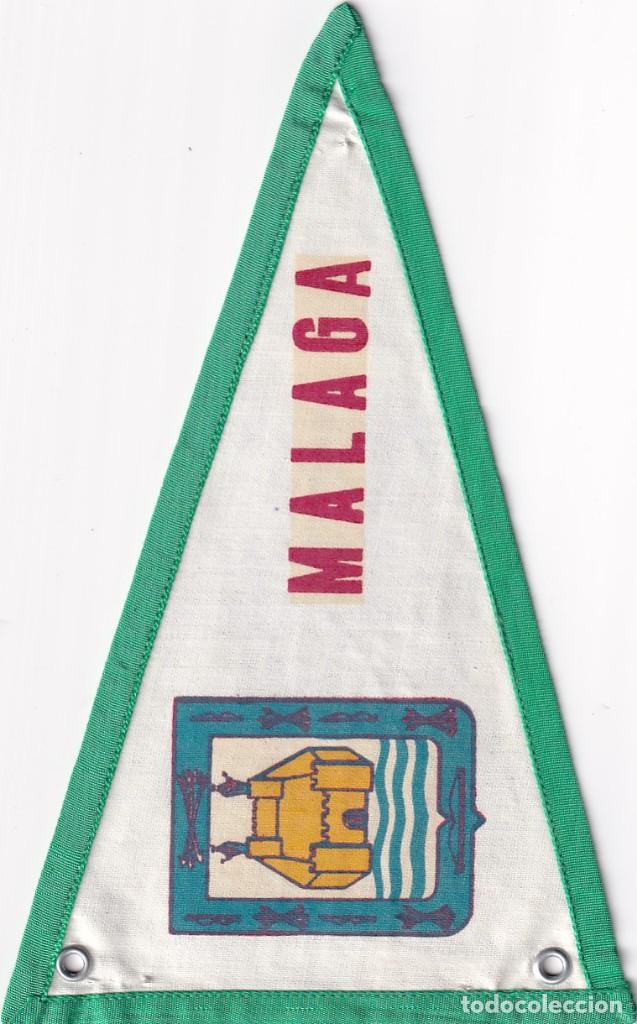 Bandierine di collezione: Bander&iacute;n en tela Recuerdo de Espa&ntilde;a M&aacute;laga unos 20 cm