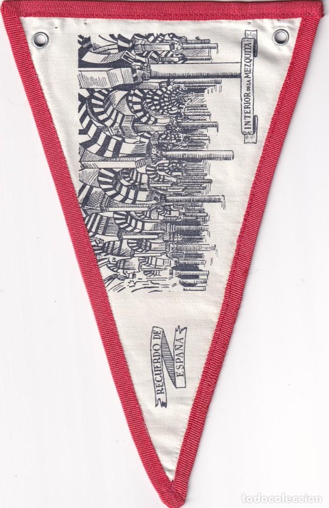 Bandierine di collezione: Bander&iacute;n en tela Recuerdo de Espa&ntilde;a C&oacute;rdoba unos 20 cm A&ntilde;os 50
