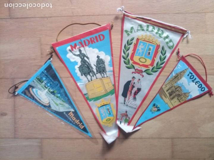 Bandierine di collezione: Lote banderines antiguos Madrid Toledo