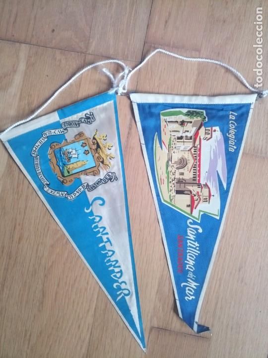 Bandierine di collezione: Lote banderines antiguos Santander Santillana del Mar