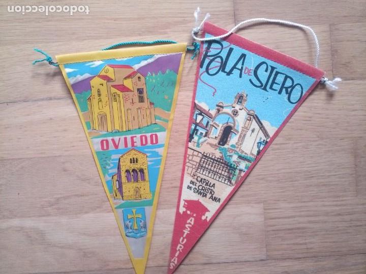 Bandierine di collezione: Lote banderines antiguos Asturias pola de siero