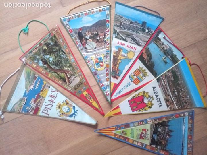 Bandierine di collezione: Lote banderines antiguos variados Albacete Mallorca elche