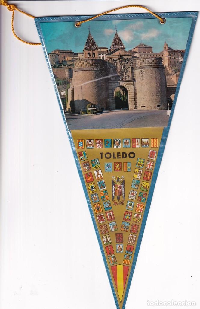 Banderines de colecci&oacute;n: Precioso bander&iacute;n Toledo. Escudo preconstitucional, &eacute;poca de Franco.