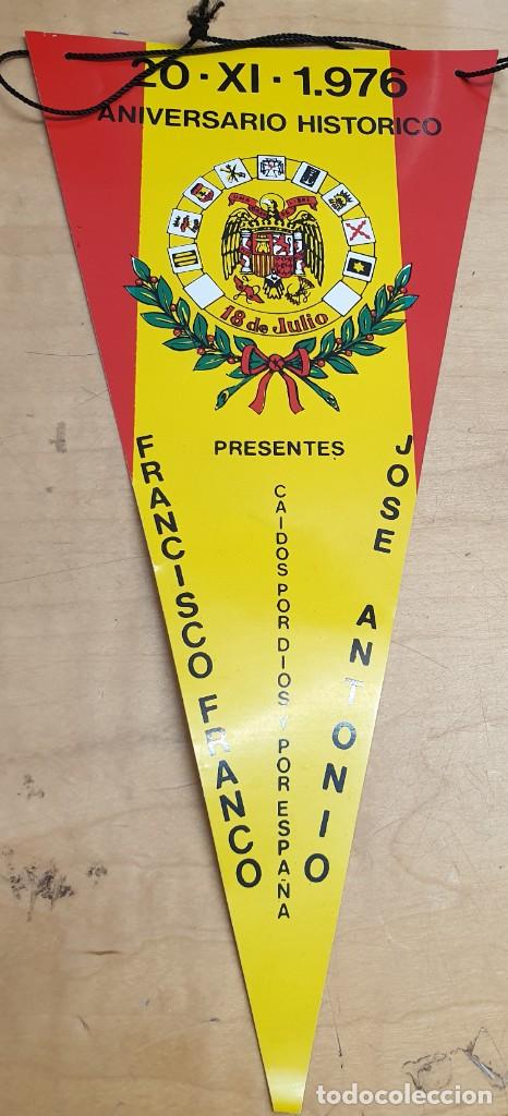 Banderines de colecci&oacute;n: BANDER&Iacute;N ANIVERSARIO HIST&Oacute;RICO FRANCISCO FRANCO JOS&Eacute; ANTONIO 20 NOVIEMBRE 1976