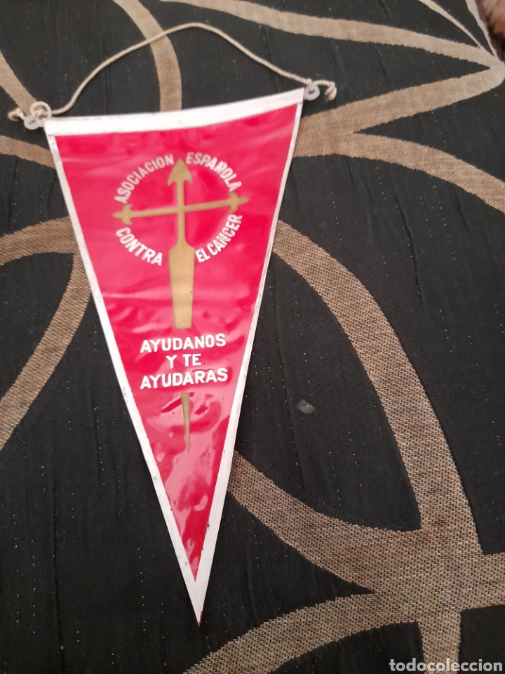 Banderines de colecci&oacute;n: Antiguo banderin Asociacion Espa&ntilde;ola Contra el Cancer