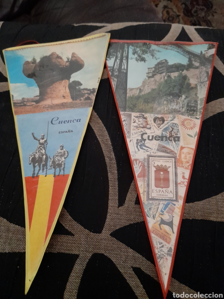 Fanions de collection: Dos antiguos banderines de Cuenca
