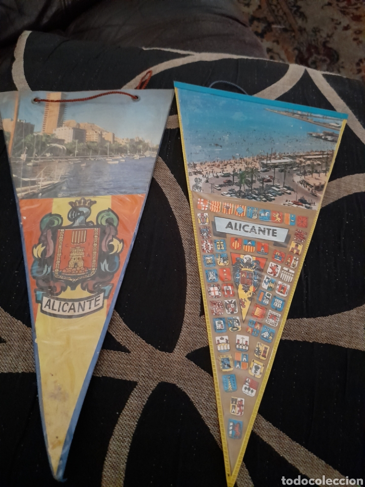 Fanions de collection: Dos antiguos banderines de Alicante