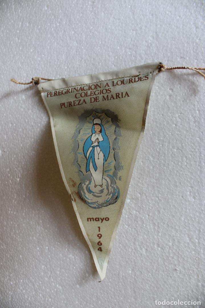Fanions de collection: banderin peregrinacion a lourdes mayo 1964