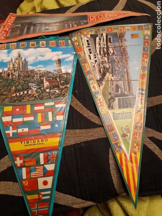 Fanions de collection: 3 antiguos banderines de Barcelona