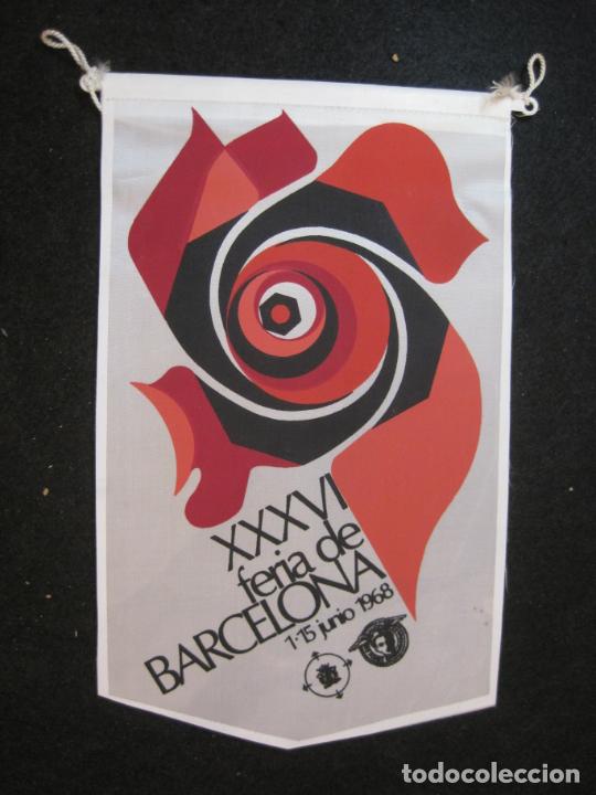 Sammlung von Wimpeln: BARCELONA-XXXVI FERIA DE BARCELONA-BANDERIN ANTIGUO-VER FOTOS-(V-22.844)