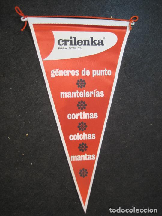 Sammlung von Wimpeln: PUBLICIDAD CRILENKA FIBRA ACRILICA-BANDERIN ANTIGUO-VER FOTOS-(V-22.844)