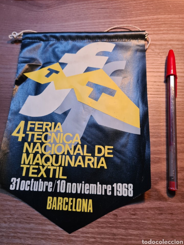 Collection pennants: BANDERIN 4 FERIA TECNICA NACIONAL DE MAQUINARIA TEXTIL BARCELONA 1968