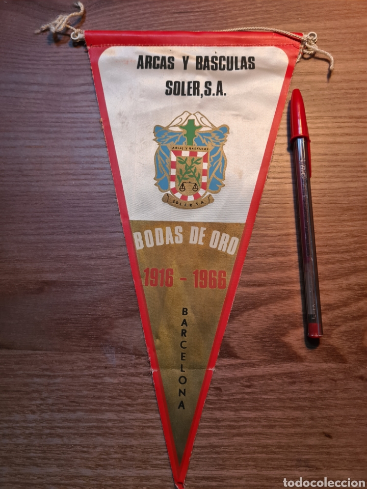 Banderines de colecci&oacute;n: BANDERIN ARCAS Y BASCULAS SOLER S A BARCELONA 1966