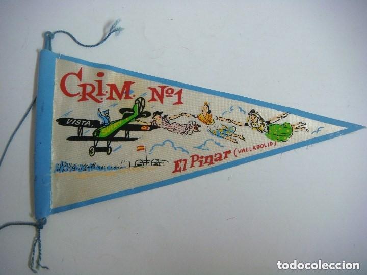 Collection pennants: BANDERIN ANTIGUO DEC.DE CR.I.M. N&ordm;-1 EL PINAR VALLADOLID EN TELA -(&)