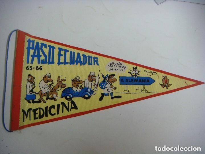 Collection pennants: BANDERIN DE LOS A&Ntilde;OS 60 DE PASO DEL ECUADOR 65-66 MEDICINA -(&)