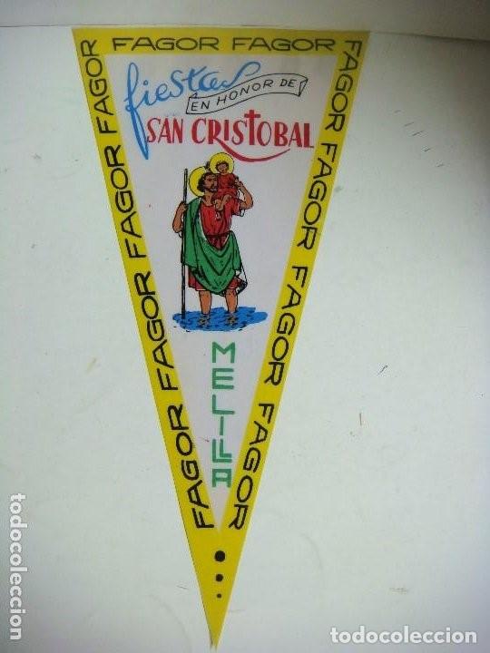 Collection pennants: BANDERIN DE LOS A&Ntilde;OS 60-70 DE FIESTA EN HONOR DE SAN CRISTOBAL MELILLA -(&)