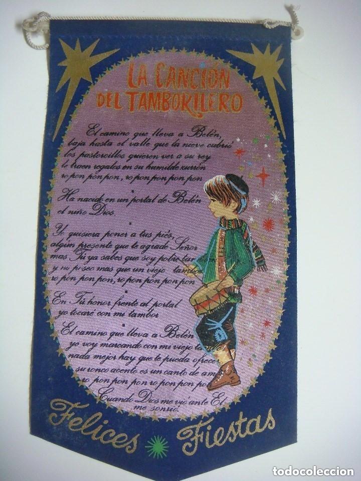 Collection pennants: BANDERIN DE LOS A&Ntilde;OS 60 DE LA CANCION DEL TAMBORILERO FELICES FIESTAS -(&)
