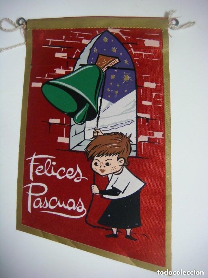 Collection pennants: BANDERIN DE LOS A&Ntilde;OS 60 DE MONAGUILLO FELICES PASCUAS -(&)