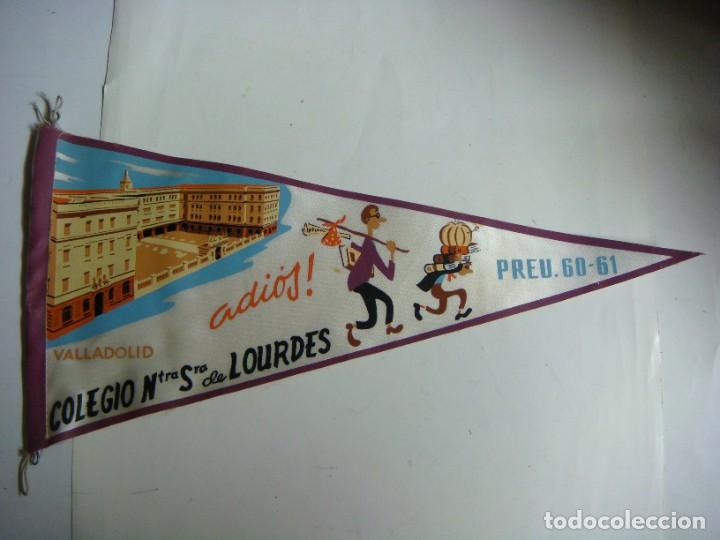 Collection pennants: BANDERIN DE TELA DE LOS A&Ntilde;OS 60-COLEGIO Ntra Sra DE LOURDES PREU.60-61VALLADOLID ADIOS