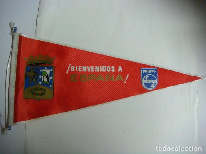 Collection pennants: BANDERIN DE TELA DE LOS A&Ntilde;OS 60-BIENVENIDOS A ESPA&Ntilde;A PHILIPS