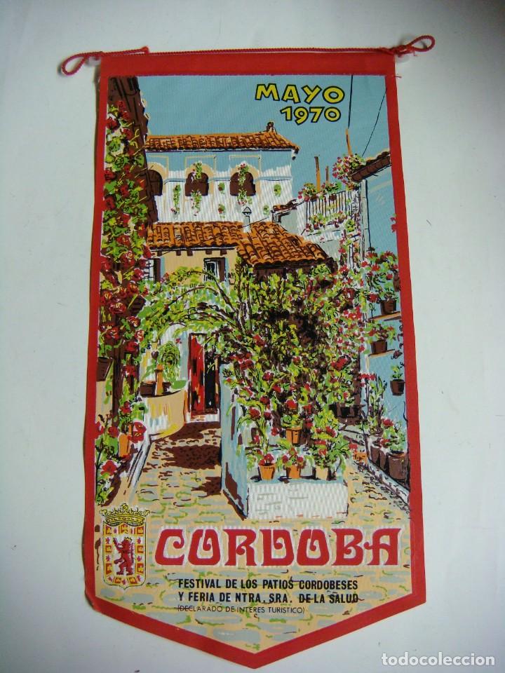 Collection pennants: BANDERIN DE TELA DE LOS A&Ntilde;OS 60-MAYO 1970 CORDOBA FESTIVAL DE LOS PATIOS CORDOBES
