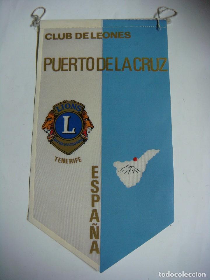 Collection pennants: BANDERIN DE TELA DE LOS A&Ntilde;OS 60-CLUB DE LEONES PUERTO DE LA CRUZ TENERIFE