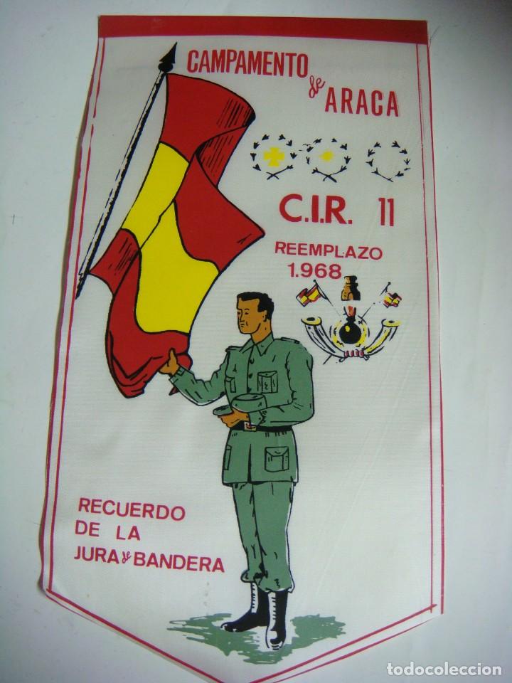 Galhardetes de cole&ccedil;&atilde;o: BANDERIN DE TELA DE LOS A&Ntilde;OS 60-CAMPAMENTO DE ARACA C.I.R. 11 REEMPLAZO 1968
