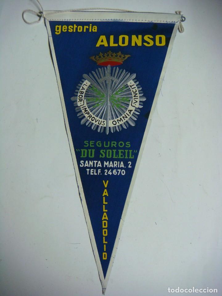 Galhardetes de cole&ccedil;&atilde;o: BANDERIN EN TELA A&Ntilde;OS 60-GESTORIA ALONSO SEGUROS VALLADOLID