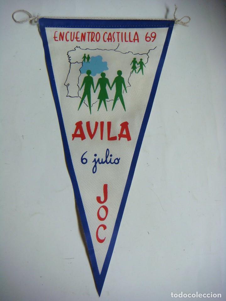 Galhardetes de cole&ccedil;&atilde;o: BANDERIN EN TELA A&Ntilde;OS 60-ENCUENTRO CASTILLA 69 AVILA 6 JULIO JOC