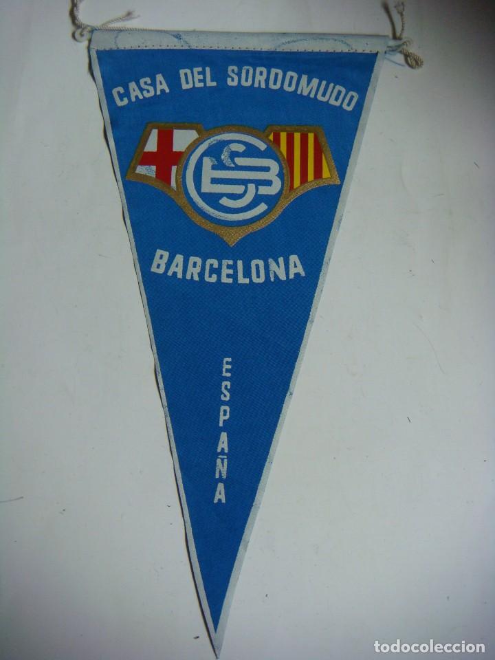 Galhardetes de cole&ccedil;&atilde;o: BANDERIN EN TELA A&Ntilde;OS 60- CASA DEL SORDOMUDO BARCELONA ESPA&Ntilde;A