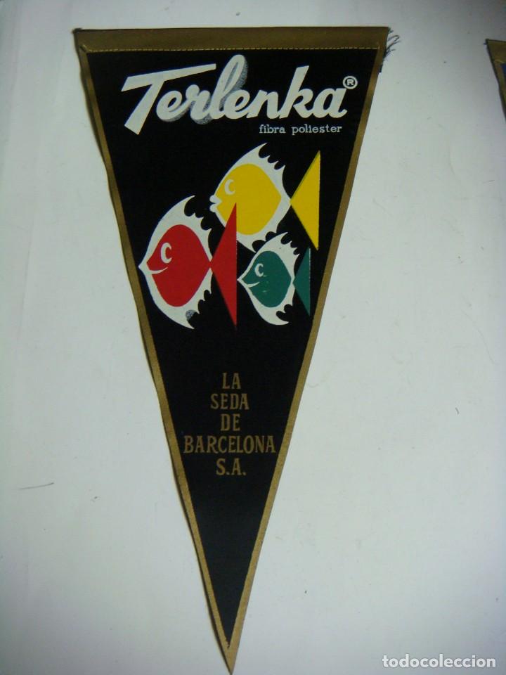 Galhardetes de cole&ccedil;&atilde;o: BANDERIN EN TELA A&Ntilde;OS 60- TERLENKA FIBRA POLIESTER COLOR NEGRO