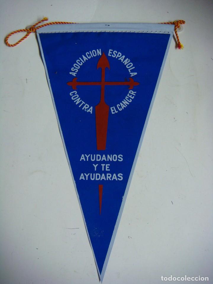 Galhardetes de cole&ccedil;&atilde;o: BANDERIN EN PLASTICO A&Ntilde;OS 60-ASOCIACION ESPA&Ntilde;OLA CONTRA EL CANCER