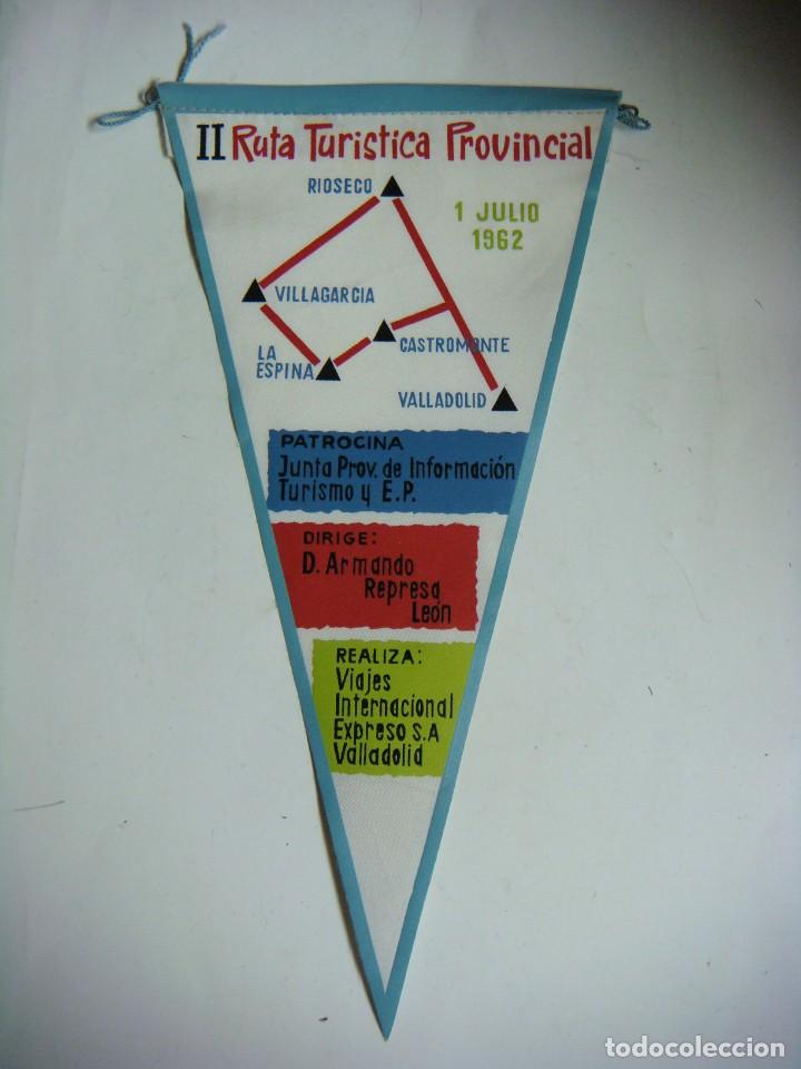 Galhardetes de cole&ccedil;&atilde;o: BANDERIN EN TELA A&Ntilde;OS 60-II RUTA TURISTICA PROVINCIAL 1 JULIO 1962