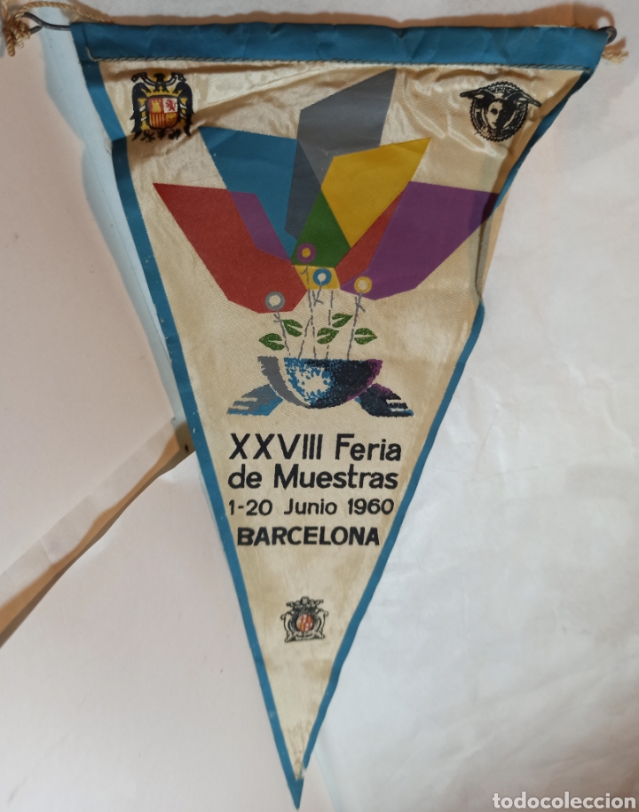 Bandierine di collezione: banderin xviii feria de muestras barcelona 1960