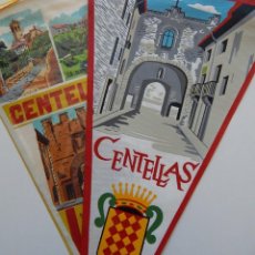 Banderines de colección: 2 BANDERINES ANTIGUOS / CENTELLAS - CENTELLES. Lote 292392848