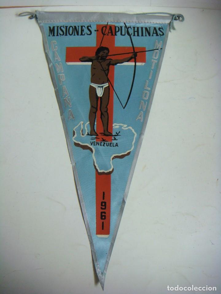 Galhardetes de cole&ccedil;&atilde;o: BANDERIN EN TELA DE MISIONES CAPUCHINAS VENEZUELA 1961
