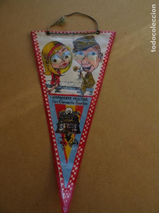 Banderines de colecci&oacute;n: ANTIGUO BANDERIN DE LA MILI - CAMPAMENTO MILITAR SAN CLEMENTE SASEBAS - OJOS MOBILES